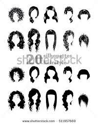 Twenty Silhouettes Hairstyles Hair Vector Silhouette Silhouette Drawing