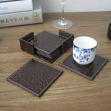 Thirstystone's natural sandstone coasters add a geological vibe to your coffee table with their windswept swirls of sediment. 10x10cm 6pcs Set Square Leather Coffee Tea Cup Coasters Pad Table Mat Placemat Bar Coffee House Crocodile Brown 2035c Pad Bag Padded Giletdecorative Chair Pads Aliexpress