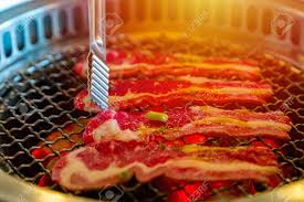Bikin makan pengen nambah terus 🤭 💕. Japanese Style Grill Slice Wagyu Beef On The Charcoal Stock Photo Picture And Royalty Free Image Image 140013536