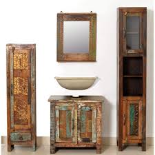 Shop bathroom vanities and a variety of bathroom products online at lowes.com. Vidaxl Reclaimed Solid Wood Bathroom Vanity Cabinet Set 4 Pcs Suites Storage Mirror Amazon Co Uk Kitchen Home