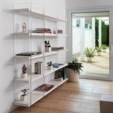 Librerie in vetro modulari delphi. Libreria Loft Con 15 Ripiani Legno E Fianchi Vetro Finiture Frassino Frassino Naturale