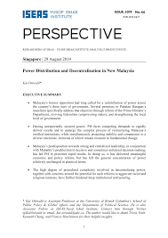 The finance minister arun jaitley presented the union budget 2018 on 1st february. Pdf Power Distribution And Decentralisation In New Malaysia