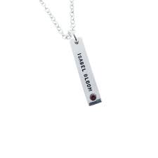 Silver Flat Bar Birthstone Necklace Birthstone Bar Necklace Birthstone Necklace Mothers Personalized Mommy Jewelry