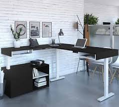 1150 At Costco Viva L Shape Height Sit And Stand Adjustable Workstation Adjustable Workstation Height Adjustable Workstation Adjustable Height Desk