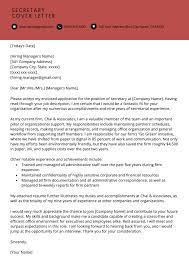 How to write a cover letter for a secretary? Secretary Cover Letter Sample For Free Download