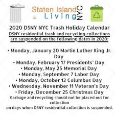 Pin By Staten Island Nyc Living On Staten Island In 2020 Holiday Calendar Nyc Holidays Garbage Schedule