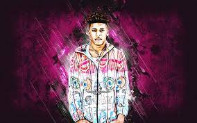 Tons of awesome nle choppa wallpapers to download for free. Download Wallpapers Nle Choppa Bryson Lashun Potts American Rapper Portrait Purple Stone Background Ynr Choppa For Desktop Free Pictures For Desktop Free