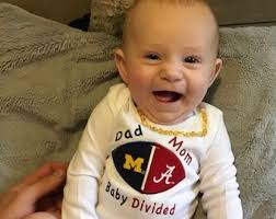 House Divided Baby Embroidered Football Bodysuit, Shirt