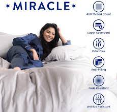 Maybe you would like to learn more about one of these? Amazon Com Miracle Made Signature Bed Sheets Set Bed Sheet Set Infused With Natural Silver 350 Thread Count Cotton Sheets Ultra Breathable Bedding Stone Queen Kitchen Dining