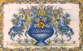 Carreaux Azulejos Portugal Paisley Art Mosaic Art Painting