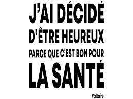 Damilaville, le 15 février 1764. Sticker Citation J Ai Decide D Etre Heureux De Voltaire Magic Sti