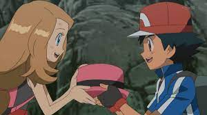 Ash Giving Serena Back Her Hat Back During One Of The Summer Camp Episodes Pokemon Ash And Serena Pokemon Anime