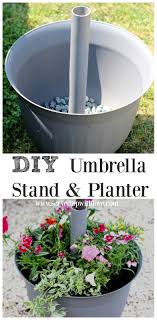 This outdoor furniture is very quick to make wit. Served Up With Love Diy Umbrella Stand Planter