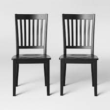 Find a style that best suits you. 2pk Holden Slat Back Dining Chair Black Threshold Target