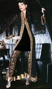 Black And Gold Party Dress Pakistani Designer Allure Feminine Wear Collection For Eid 2 Pakistani Dress Design Designer Dresses Indian Pakistani Fashion Party Wear
