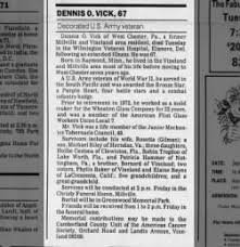 Obituary for DENNIS O. VICK (Aged 67)