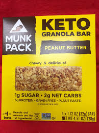 Most keto bars have meager carbohydrate count if they contain carbohydrates at all. Munk Pack Peanut Butter Granola Bars 4 Ct Lil S Dietary Shop