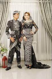 Black Songket Baju Pengantin Pose Perkawinan Foto Perkawinan