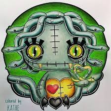This clipart image is transparent backgroud and png format. Frightlings A Gorgeous Colouring Of Our Medusa Gorgonling ÙÛØ³Ø¨ÙˆÚ©