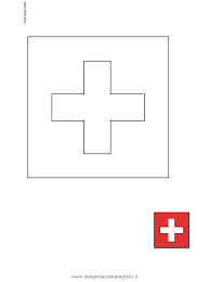 Bandiera svizzera, vari formati telo. Disegno Bandiera Svizzera Categoria Nazioni Da Colorare