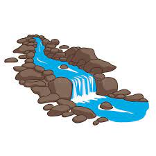 Cognitive cartoon who live in the river with chevostikom. River Flowing Down Stream Across A Stones Blue River Flowing Down Stream Across Ad Stones Blue Stream River Art Drawings For Kids River Drawing Art