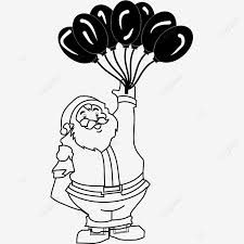 Gambar pemandangan air terjun hitam putih traffic club. Gambar Santa Dengan Belon Santa Clipart Hitam Dan Putih Seni Klip Clipart Krismas Png Dan Clipart Untuk Muat Turun Percuma