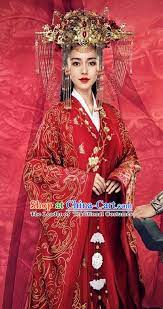 Traditional Chinese Imperial Princess Wedding Costume And Handmade Headpiece C Chinese Bridal Dress Traditional Chinese Dress Chinese Wedding Dress Traditional