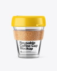 Glass Reusable Coffee Cup Mockup Present Your Design On This Mockup Simple To Change The Color Of Different Parts And Reusable Coffee Cup Coffee Cups Mockup