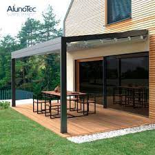 Modern Retractable Gazebo Prefab Awning With Side Sun Screen Buy Prefab Awning Retractable Prefab Awning Wat Aluminum Gazebo Aluminum Pergola Modern Gazebo