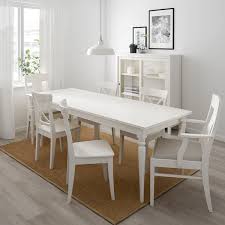 Ingatorp Ingolf Table And 6 Chairs White Nordvalla Beige Ikea In 2020 Dining Table Modern White Bathroom Ikea