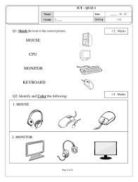 Students and teachers of class 1 computers can get free printable worksheets for class 1 computers in pdf format prepared as per the latest syllabus and examination pattern in your schools. Parts Of A Computer Worksheet Teaching Resources
