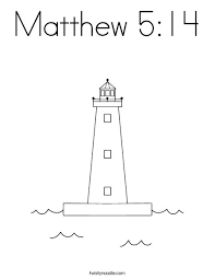 Clip art, ordinary 5, fr. Matthew 5 14 Coloring Page Twisty Noodle