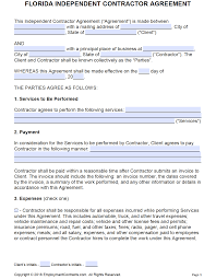 There is a lot of confusion regarding independent contractors. Free Florida Independent Contractor Agreement Pdf Word