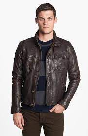 Vince Leather Moto Jacket Nordstrom Leather Moto Jacket Brown Leather Bomber Jacket Leather Jacket Brands