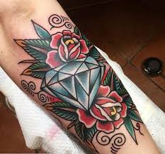Top 25 Chic Diamant Tattoos Traditional Diamond Tattoo Traditional Tattoo Sleeve Tattoos