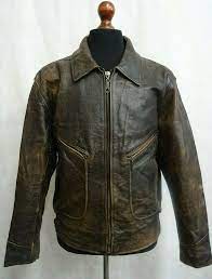 Men 039 S Vintage Chevignon Raiders Leather Flight Biker Jacket Xl 46r Leather Vintage Men Biker Jacket