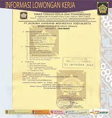 Jul 02, 2021 · baca juga: Disnakertrans Lowongan Security Di Pt Kusuma Sandang Mekarjaya
