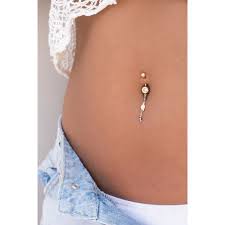 Gold Belly Button Ring Tiny Leaf Belly Button Piercing Boho Chic Navel Ring Leaf Charm Belly Piercing Navel Anneaux Nombrils Bijoux De Ventre Bijou Nombril