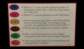 We send trivia questions and personality tests every week to your inbox. Quiz Trivial Pursuit History Washington Times