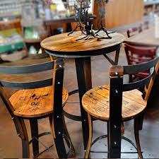 Wine Barrel High Top Table Chairs Bistro Set World Of The With Bar Tables And On Category 1000x1000px Patio Bar Table High Top Bar Table Bar Table
