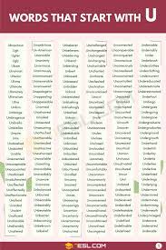 As kids will get to see the image of each and every word, . Words That Start With U 1000 U Words Words Starting With U 7esl
