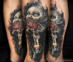 Spooky tattoos skull tattoos body art tattoos cute halloween tattoos horror tattoos tatoos black and grey tattoos gotik tattoo tarot card tattoo. Horror Tattoos Designs And Ideas Photo Tattooideas Info