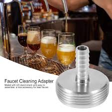 The faucet quite often is called the tap or spigot. Beer Line Cleaning Stainless Steel Beer Tap Faucet Cleaning Attachment Adapter Accessories 1 4 For Soda Beer Fruit Juice Water Home Kitchen Dining Urbytus Com