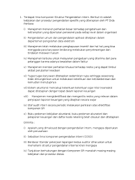 Soal Struktur Pengendalian Intern
