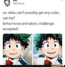 Us Deku Can T Possibly Get Any Cuter Can He Bnha Movie Animators Challenge Accepted Ifunny My Hero Hero Hero Academia Characters