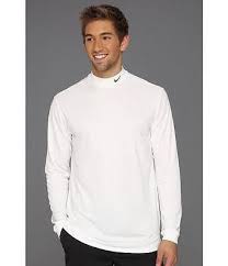 Nwt 60 Nike Golf White Uv Victory L Sl Mock Turtleneck Shirt Men S M Long Sleeve Tshirt Men Long Sleeve Pullover Turtleneck Shirt
