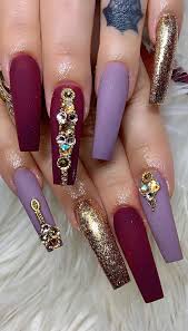 But most women go for long acrylics, can i get short acrylic nails then?. 22 Trendy Fall Nail Design Ideas Gradient Purple Nails
