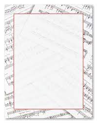 Sheet Music Stationery Letterhead Music Border Music Notes Music Clipart