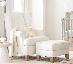 The perfect nursery rocking chair. Wingback Convertible Rocking Chair Ottoman Pottery Barn Kids