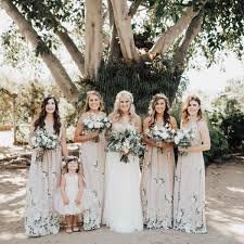 Mumu Weddings On Instagram Squad In Bouquet Toss For The Big Day Mumuwedd In 2020 Printed Bridesmaid Dresses Wedding Bridesmaid Dresses Casual Bridesmaid Dresses